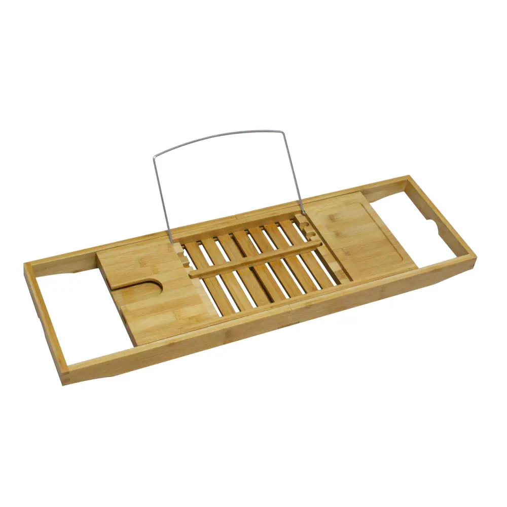Prolongable Bamboo Bathtub Organizer, 27.95" to 41.34"