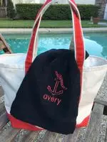 Quick-Dry Microfiber MONOGRAM BEACH TOWEL ANCHOR & NAME