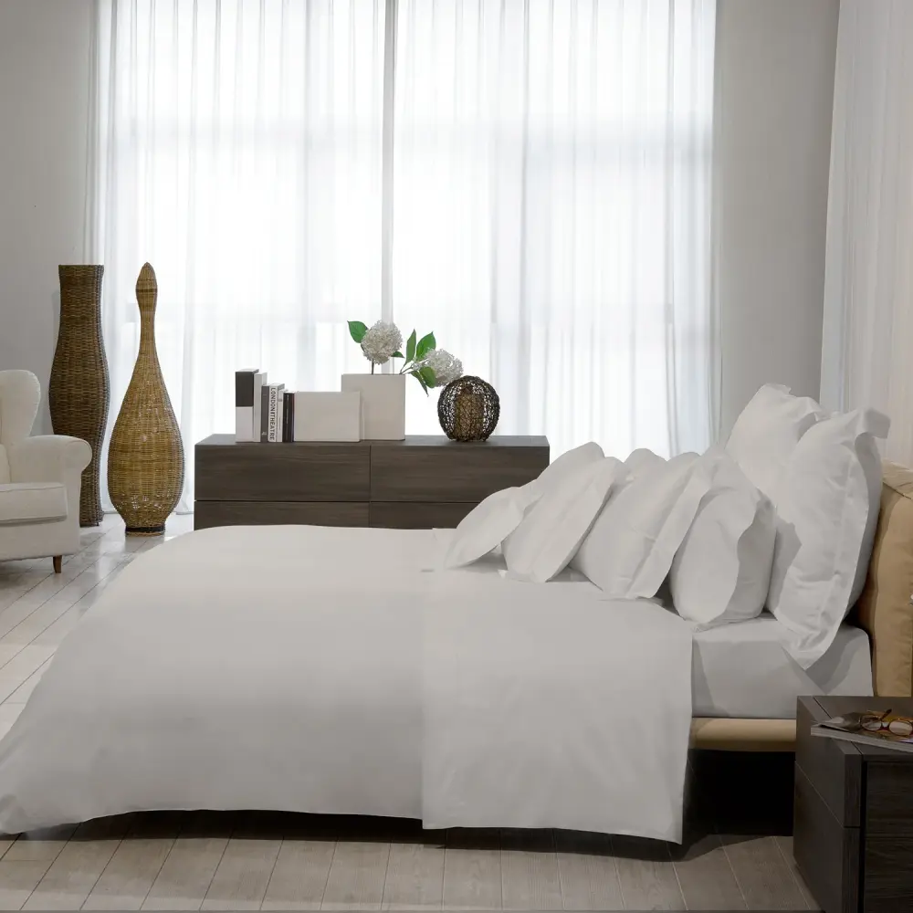Nuvola Percale Duvet & Shams, Pearl Mattress Protection