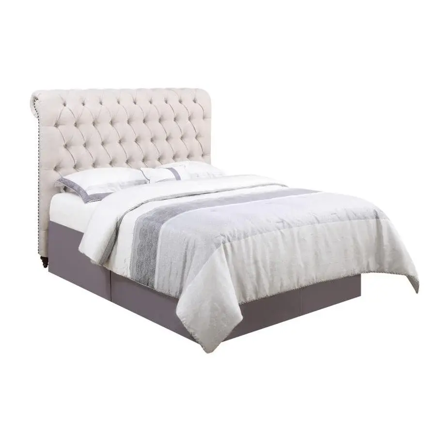 Diamond Modern Furniture COA Devon King Upholstered Platform Bed 300525KE