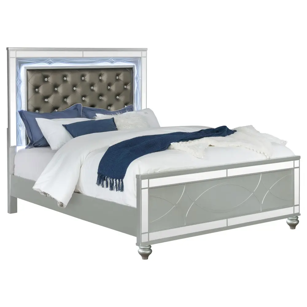 Diamond Modern Furniture COA Gunnison Queen Upholstered Panel Bed 223211Q