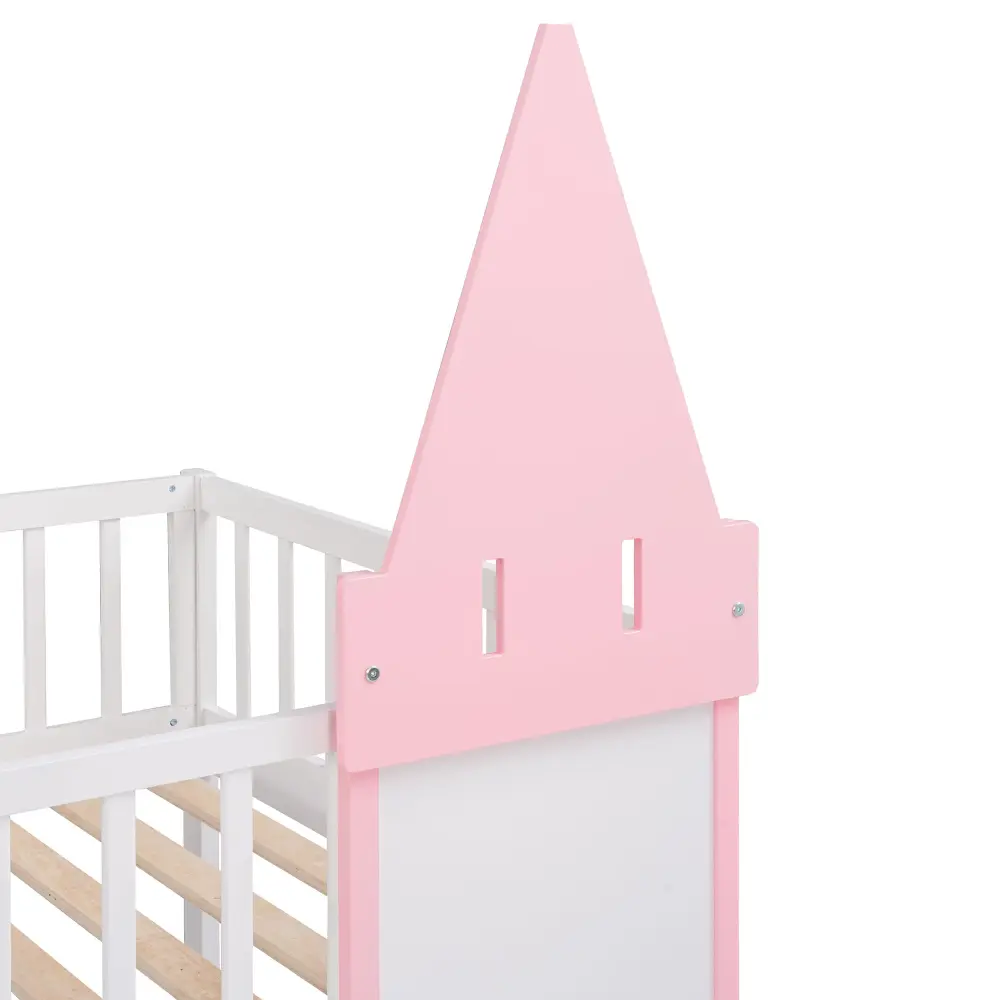 Twin Over Twin Castle Bunk Bed Ladder - Rose