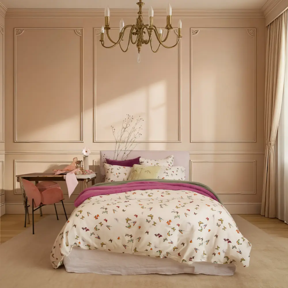 Organic Percale Papillon Duvet Cover