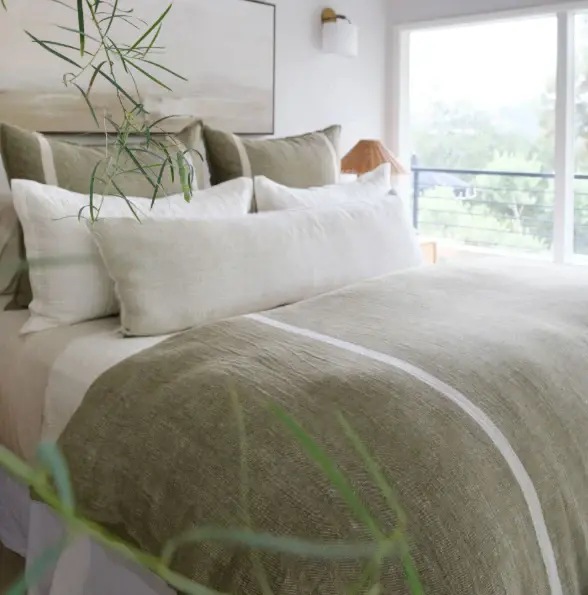 Rory Duvet Cover, Moss & Flax Scandinavian Design