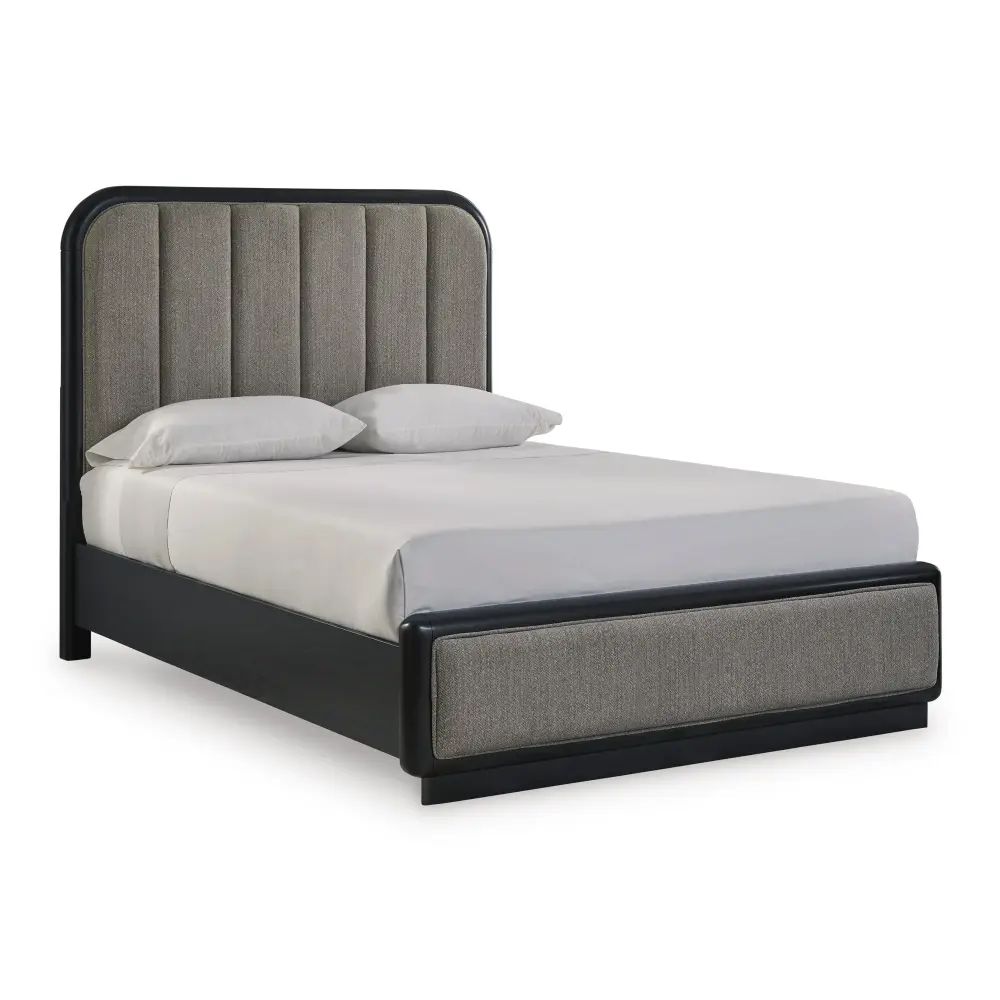 Diamond Modern Furniture Exclusive Design Rowanbeck Queen Upholstered Panel Bed B821-57/B821-54