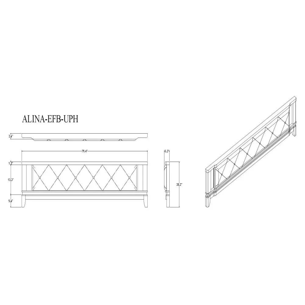 Adalid - Contemporary Bed LED Lights Zipper Closure