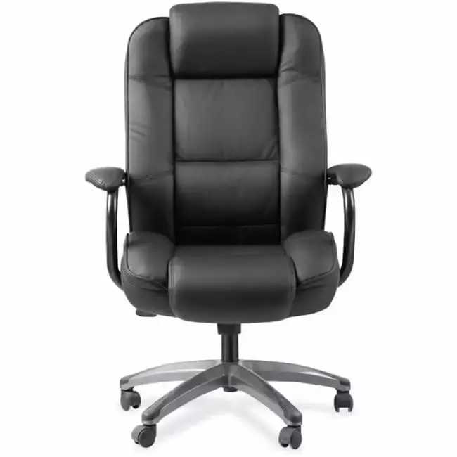 Big & Tall Mid-Back Mesh Leather Guest Chair Heavy Duty Office Chair Newestedition