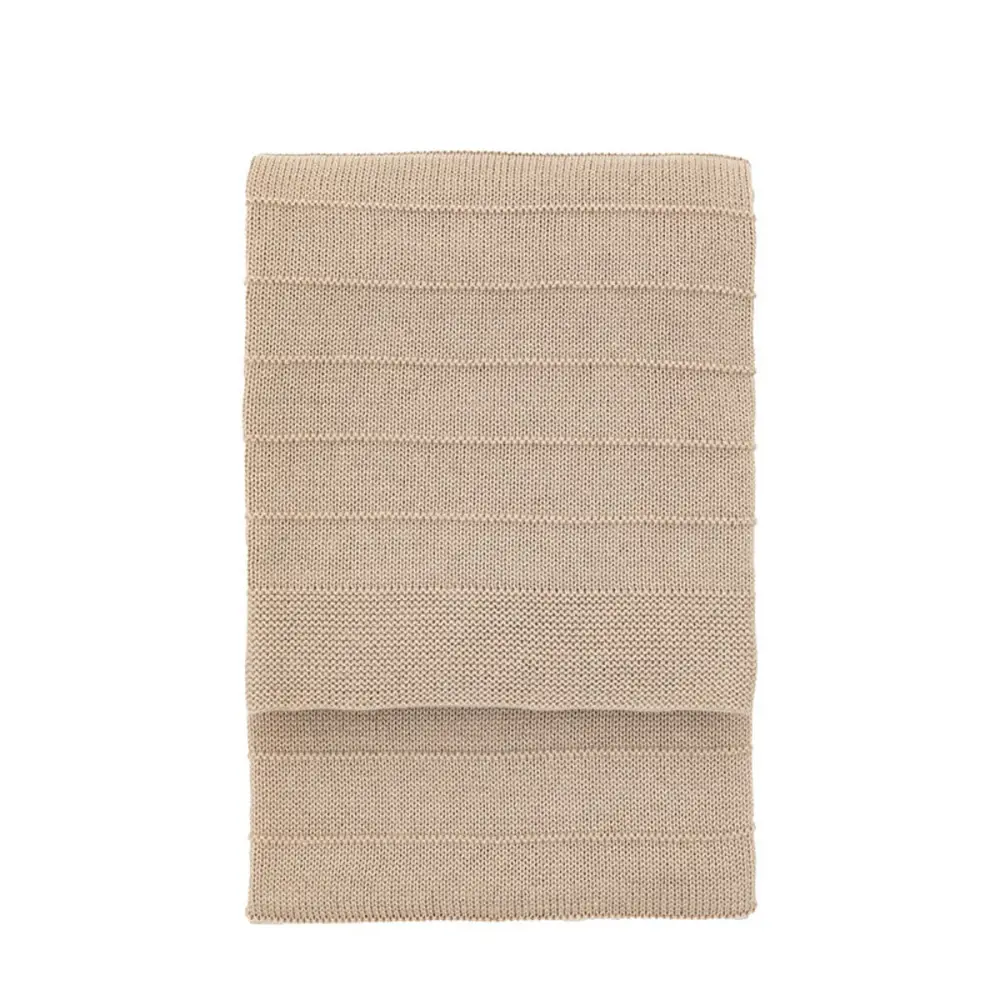 Florence Knit Throw - Taupe Couch & Sofa