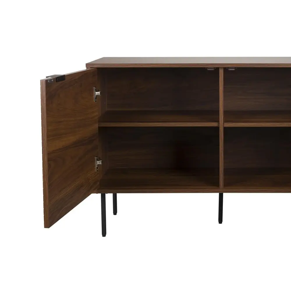 Adjustable Height Stripes High Sideboard - Cocoa