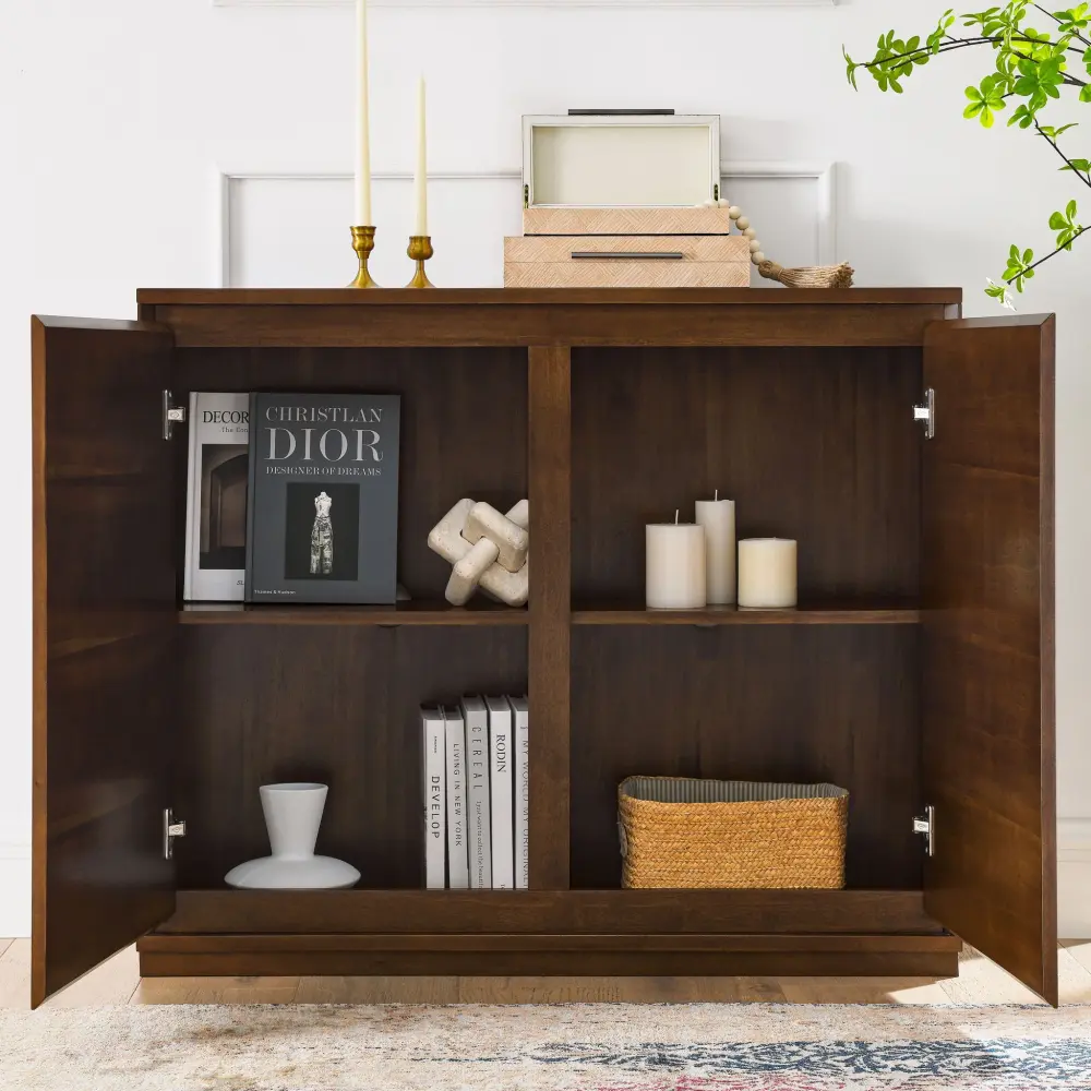 Sideboard, Buffet Cabinet 2 Outlet Holes, Storage Cabinet Entryway, Hallway, Living Room, Kitchen, Dining Room, Bedroom - ...