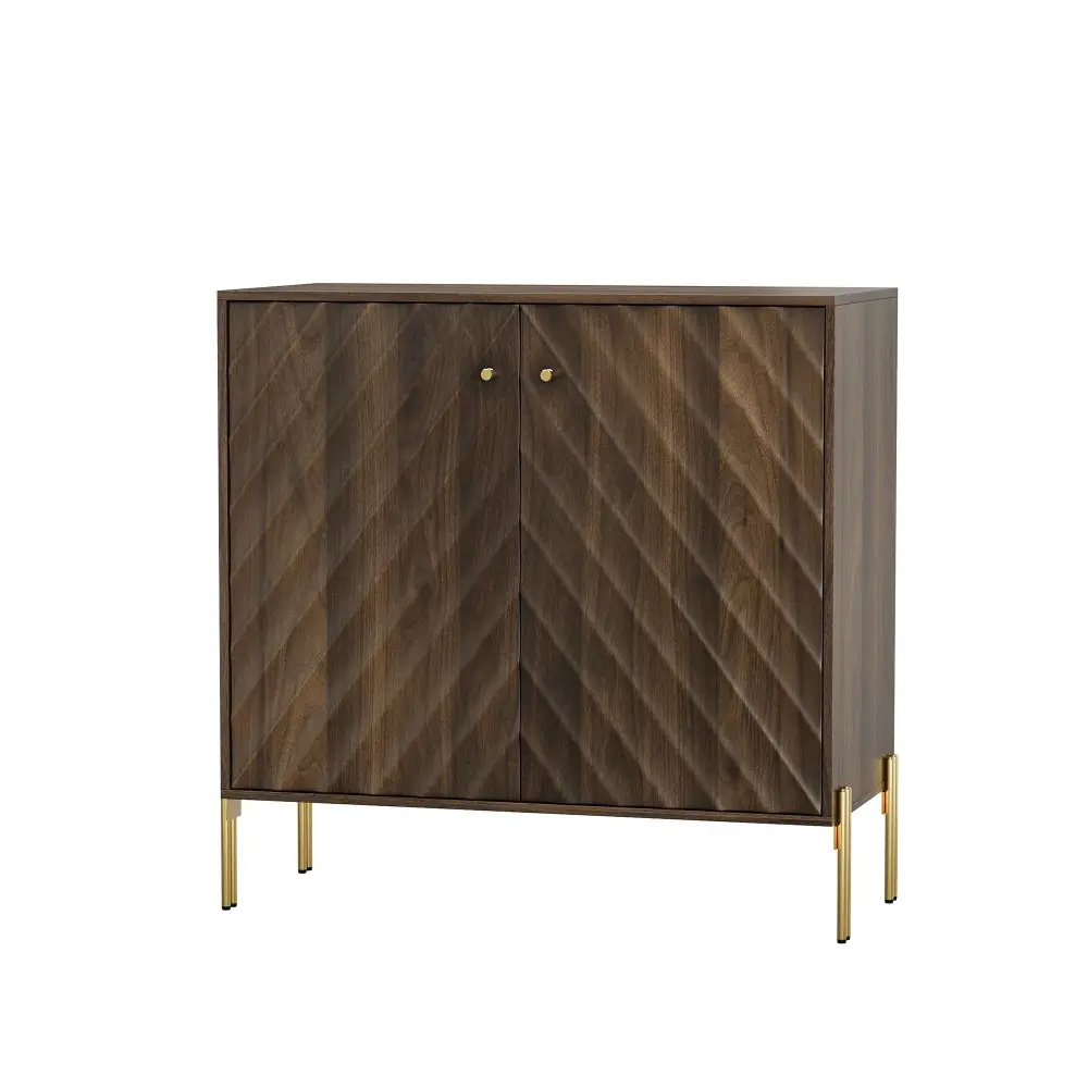 Solid Wood Sideboard Buffet Storage Living Room - Walnut