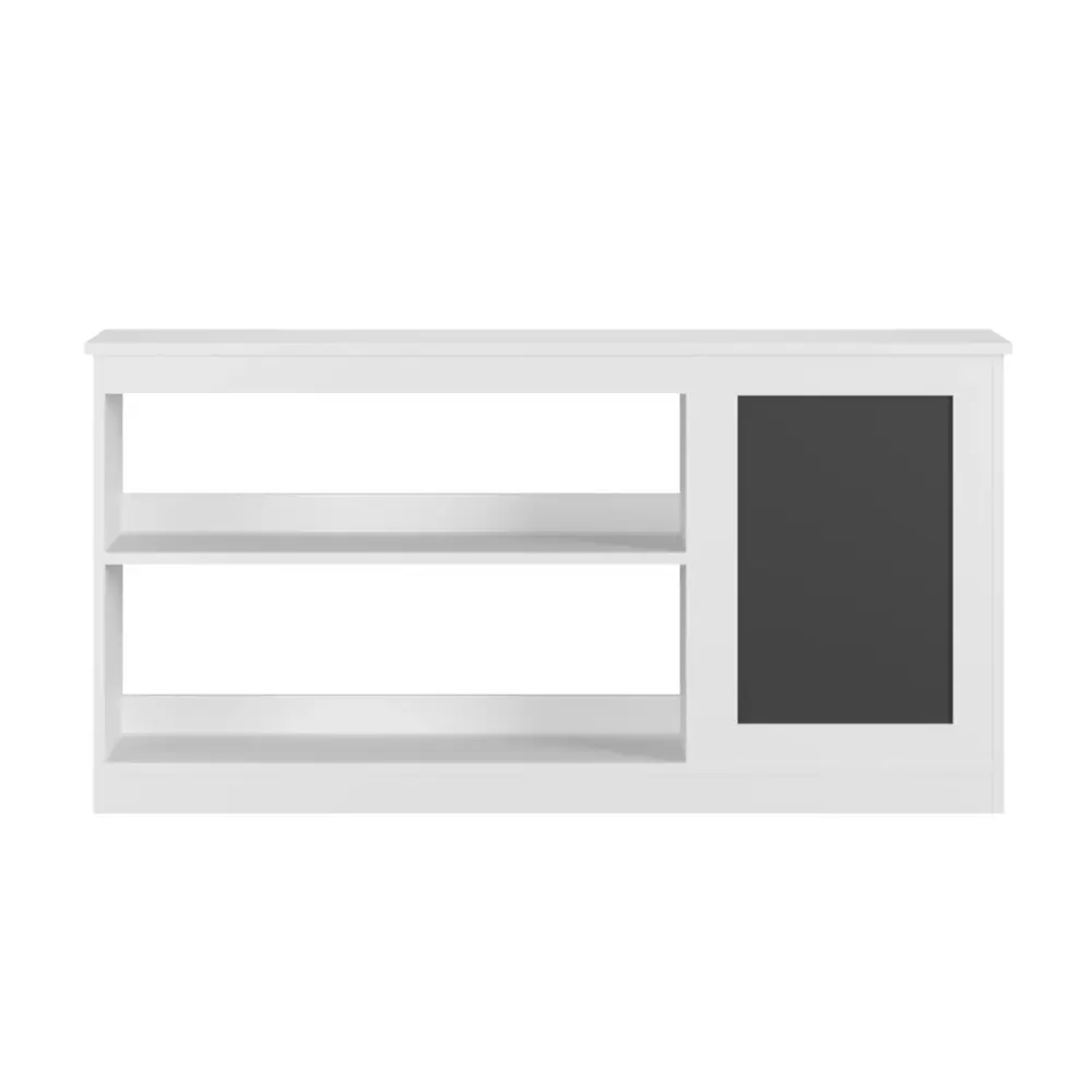 3 1 Bookshelf And Toy Storage Cabinet Chalkboard, Organizer Playroom Featuring And Spacious Storage - Alabaster