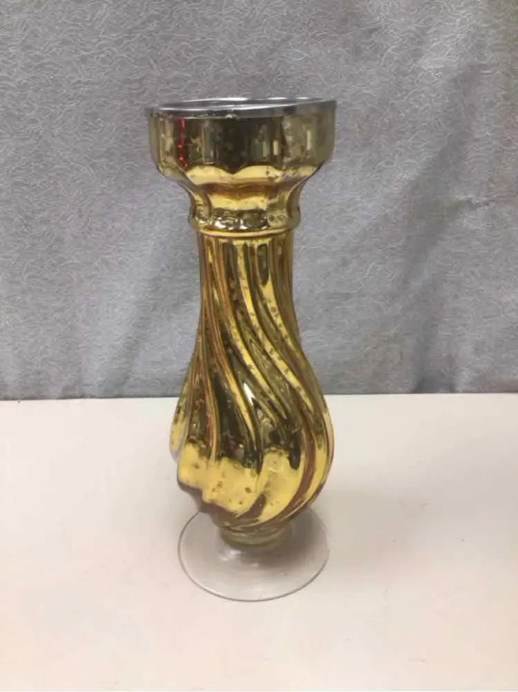 AURUM MERCURY GLASS CANDLE HOLDER