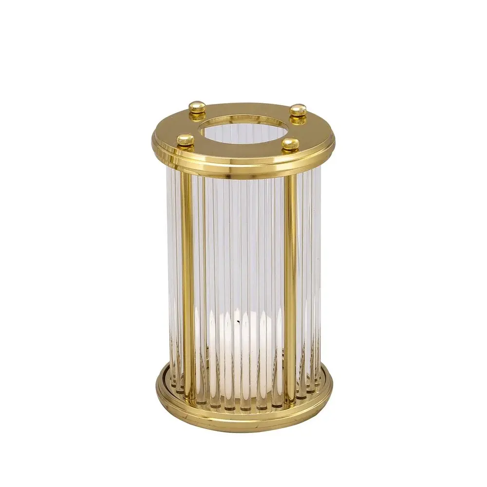 Bethany Small Hurricane Candle Holder - Amber