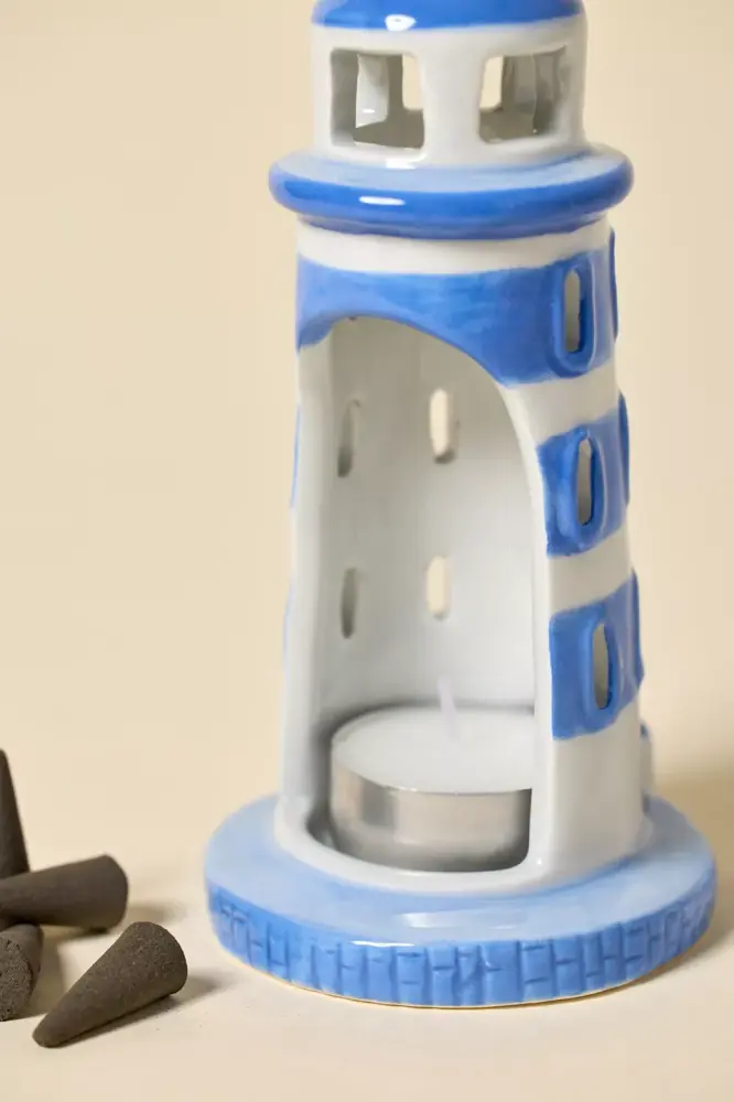 Lighthouse Cone Incense & Tea Airy Holder Set