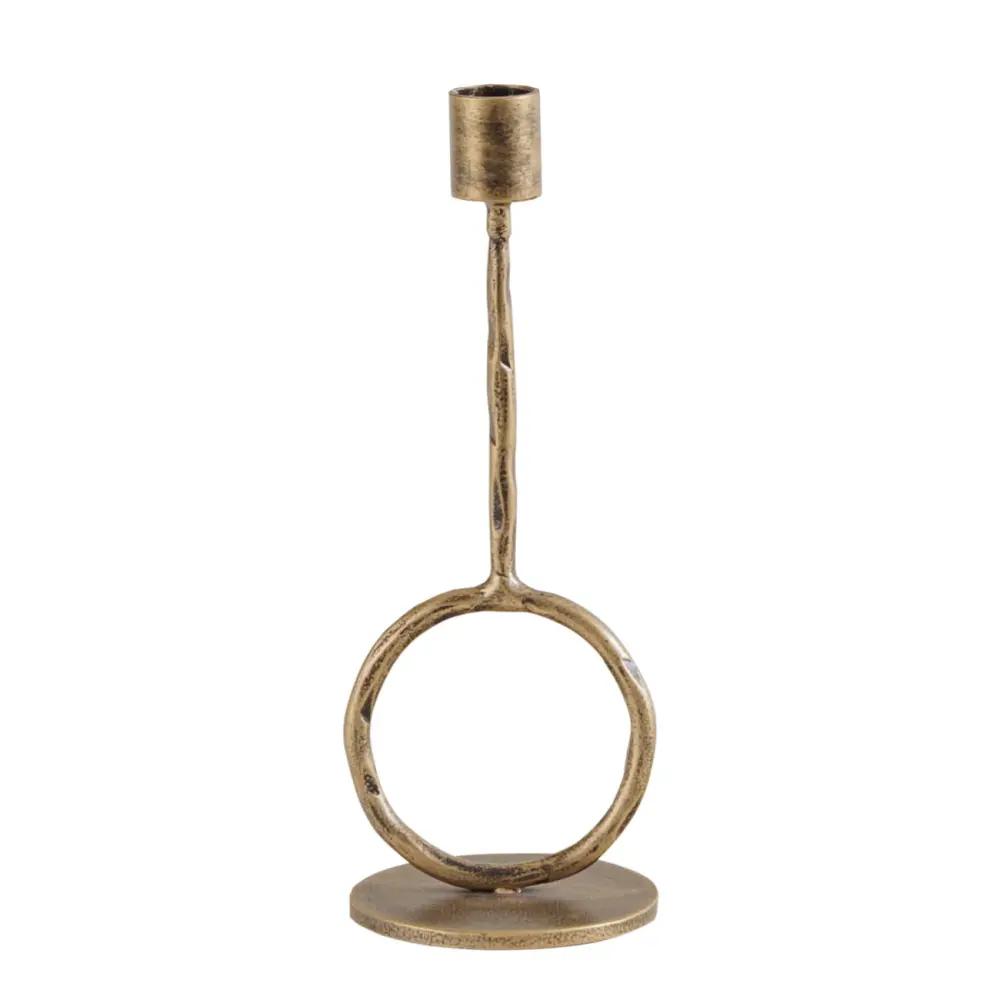 Ronde Candle Holder - Antique Gilded