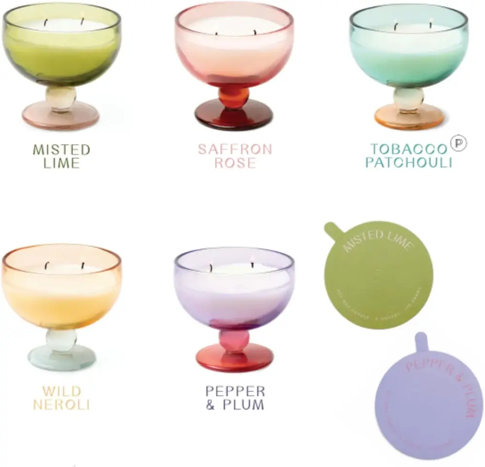 Aura Toned Goblet Candle Misted Lime