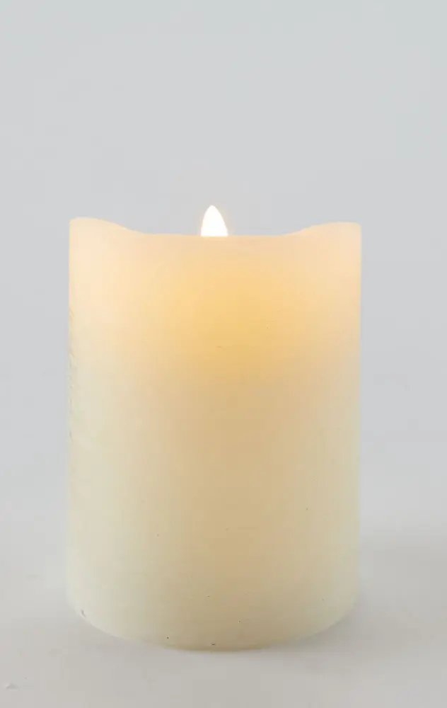Ivory Pillar Flameless Candle 3x4