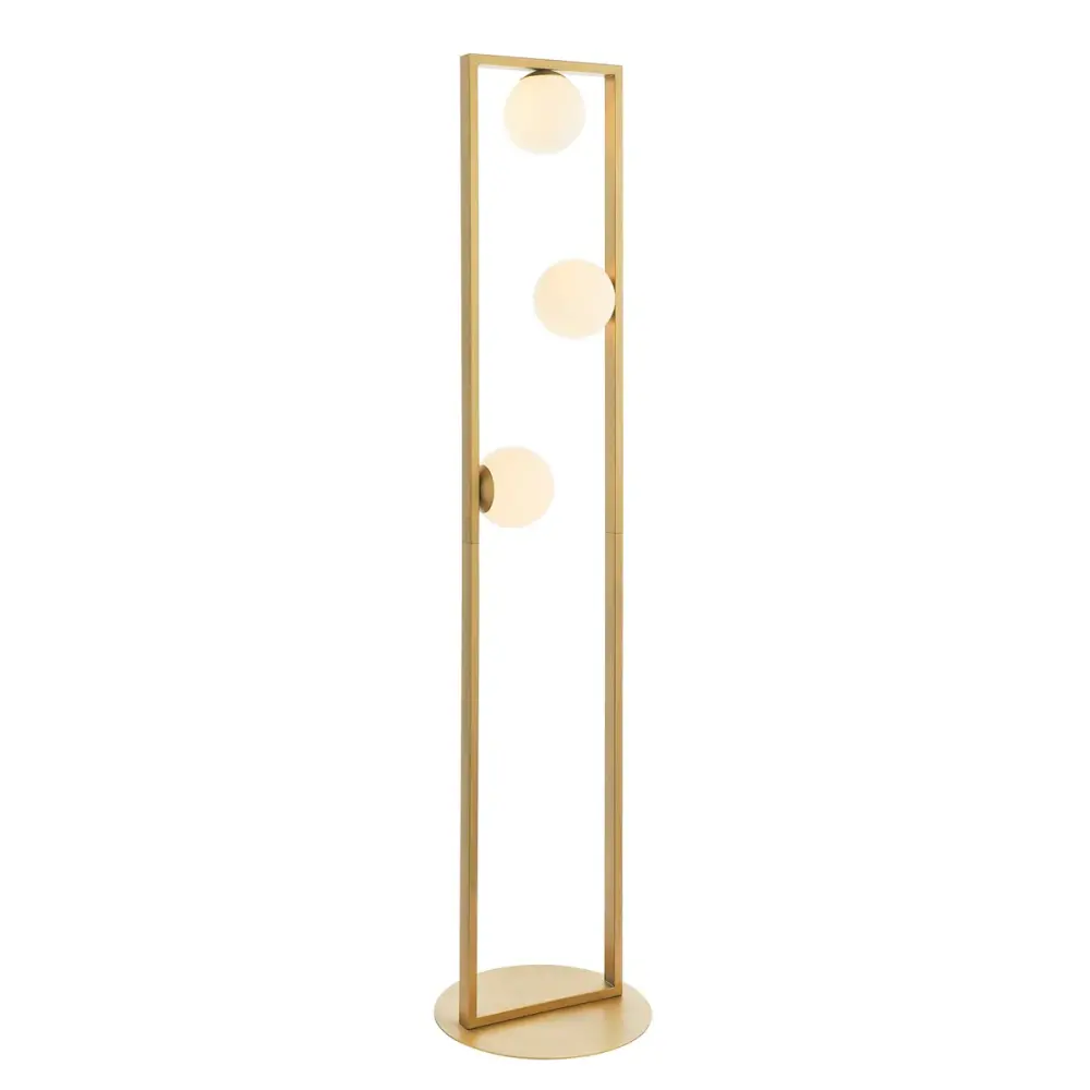 Teo Floor Lamp - Satin-brushed Gold