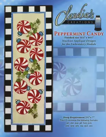 Claudia's Creations Peppermint Candy Applique Design # PC60982