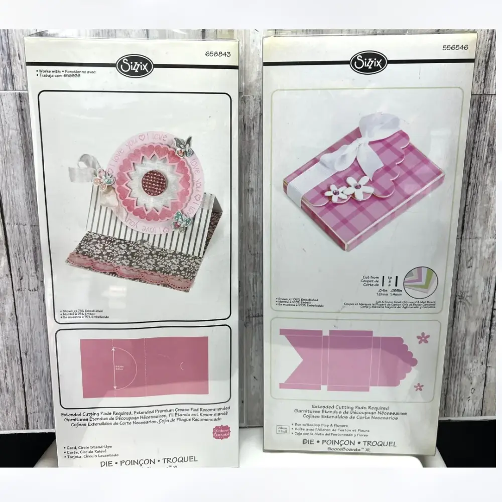 Foil Fringe Sizzix CIRCLE CARD STAND UPS & Favor Box Dies