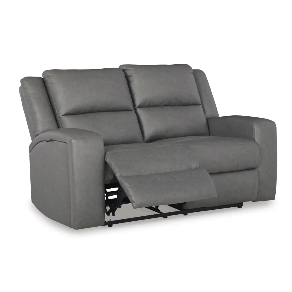 Diamond Modern Furniture Exclusive Design Brixworth Stationary Leather Look Loveseat 6910686