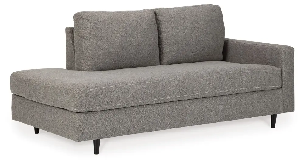 Lyman - RAF Corner Chaise - Graphite Charcoal Gray Fabric