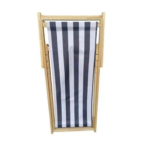 Sling Folding Chaise Lounge Chair - Stripe Azure Storage