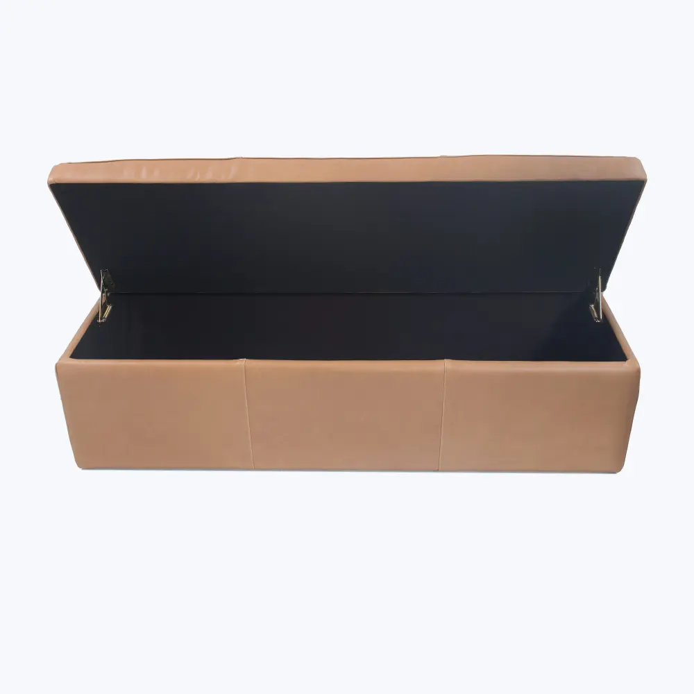 Convertible & Adjustable Orchard Leather Storage Ottoman