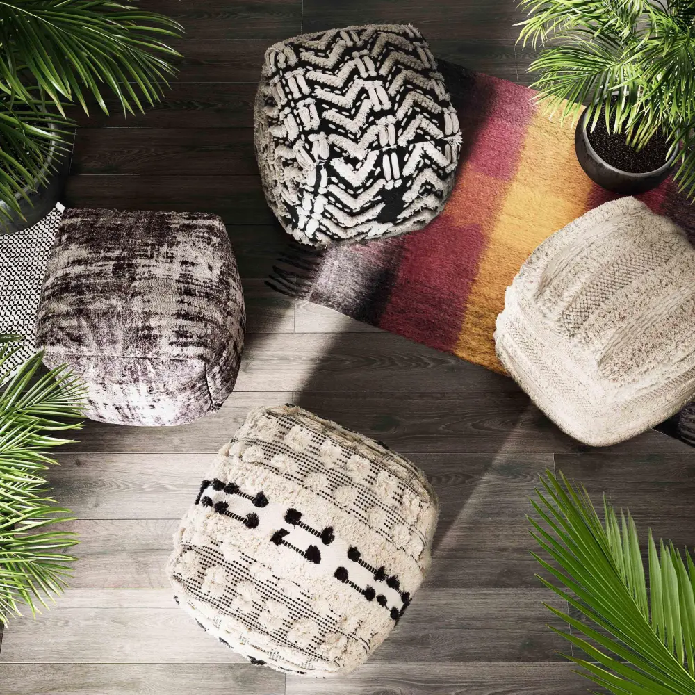 Mariel Cotton Pouf Safety Rails