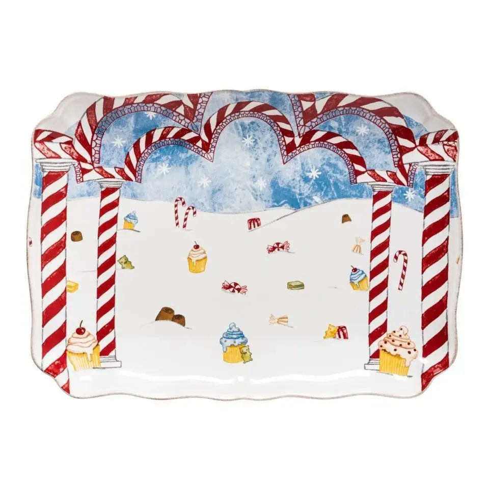 Nutcracker Rectangular Platter 14"