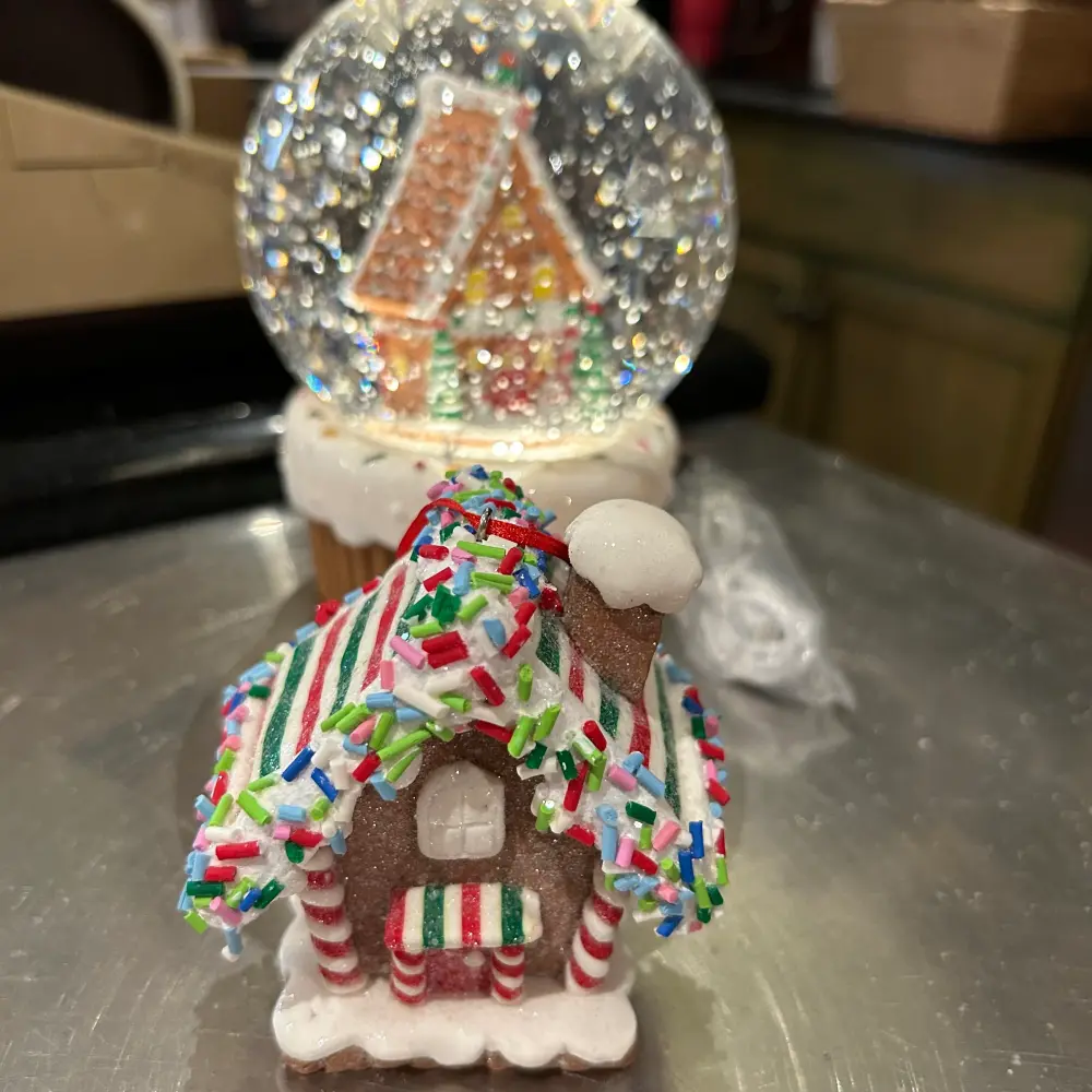 LED Waterfall LIGHTED SPINNING SNOW GLOBE