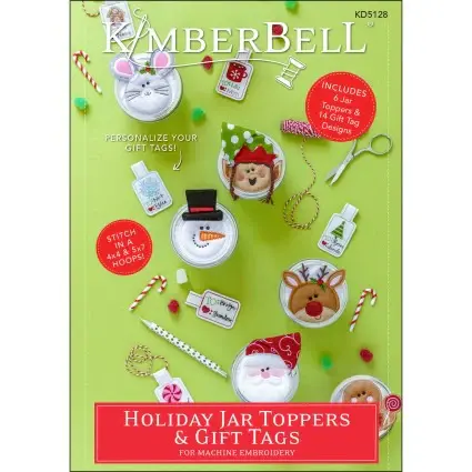 Kimberbell Holiday Jar Toppers & Gift Tags KD5128