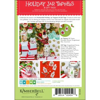 Kimberbell Holiday Jar Toppers & Gift Tags KD5128