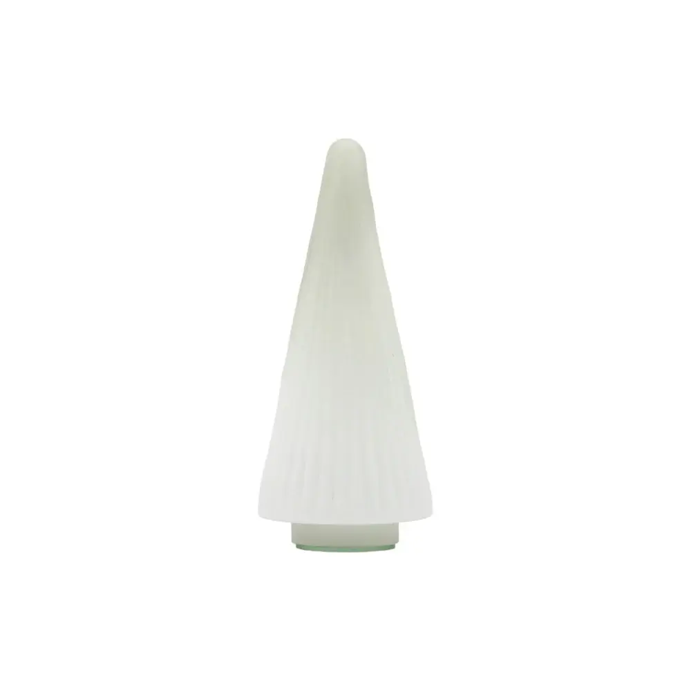 Ribbed Frosted Glass Miniature Tree - White