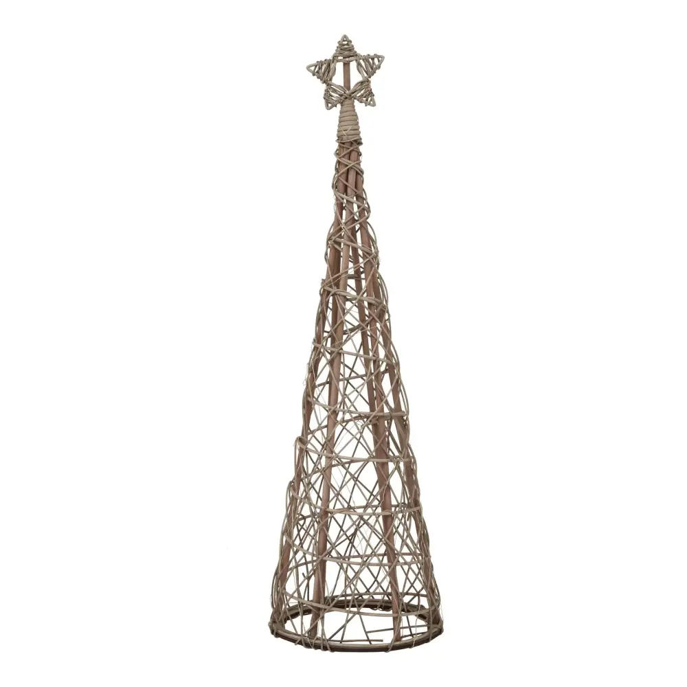 Wicker LED Christmas Tree Holiday Display