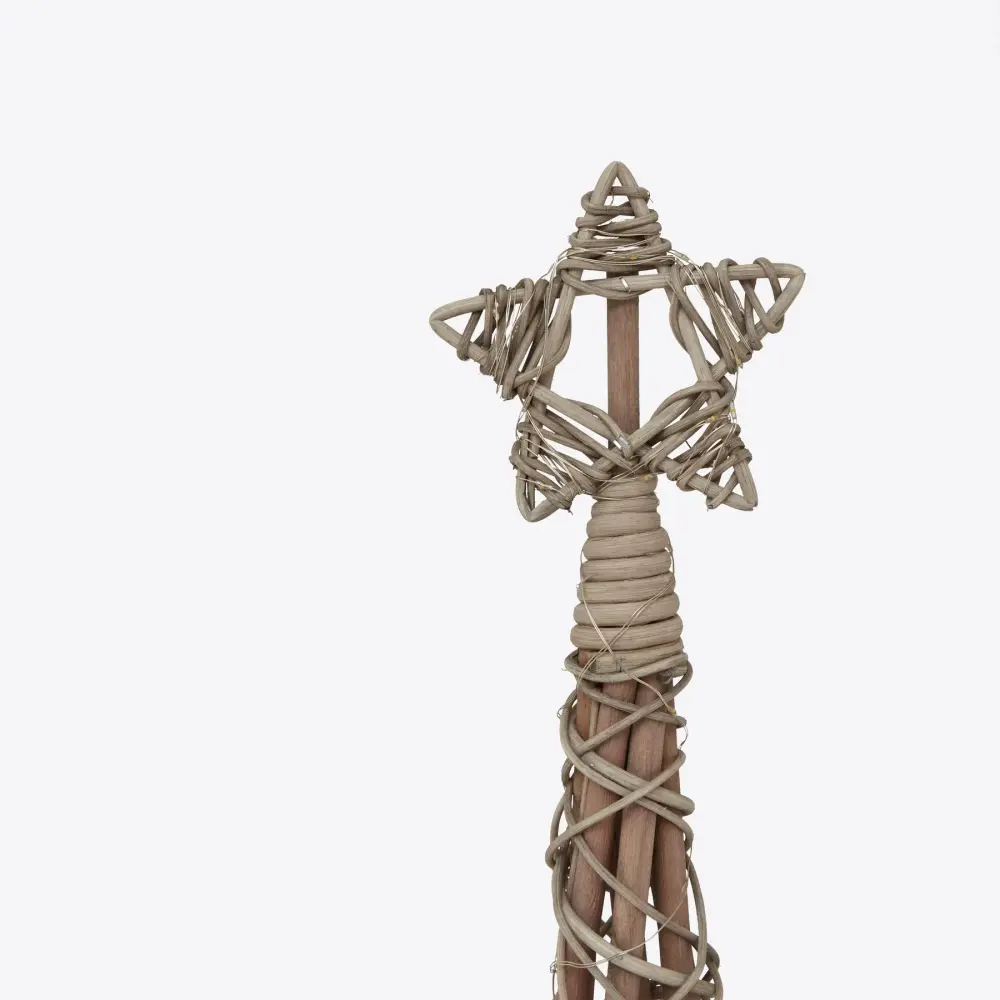 Wicker LED Christmas Tree Holiday Display