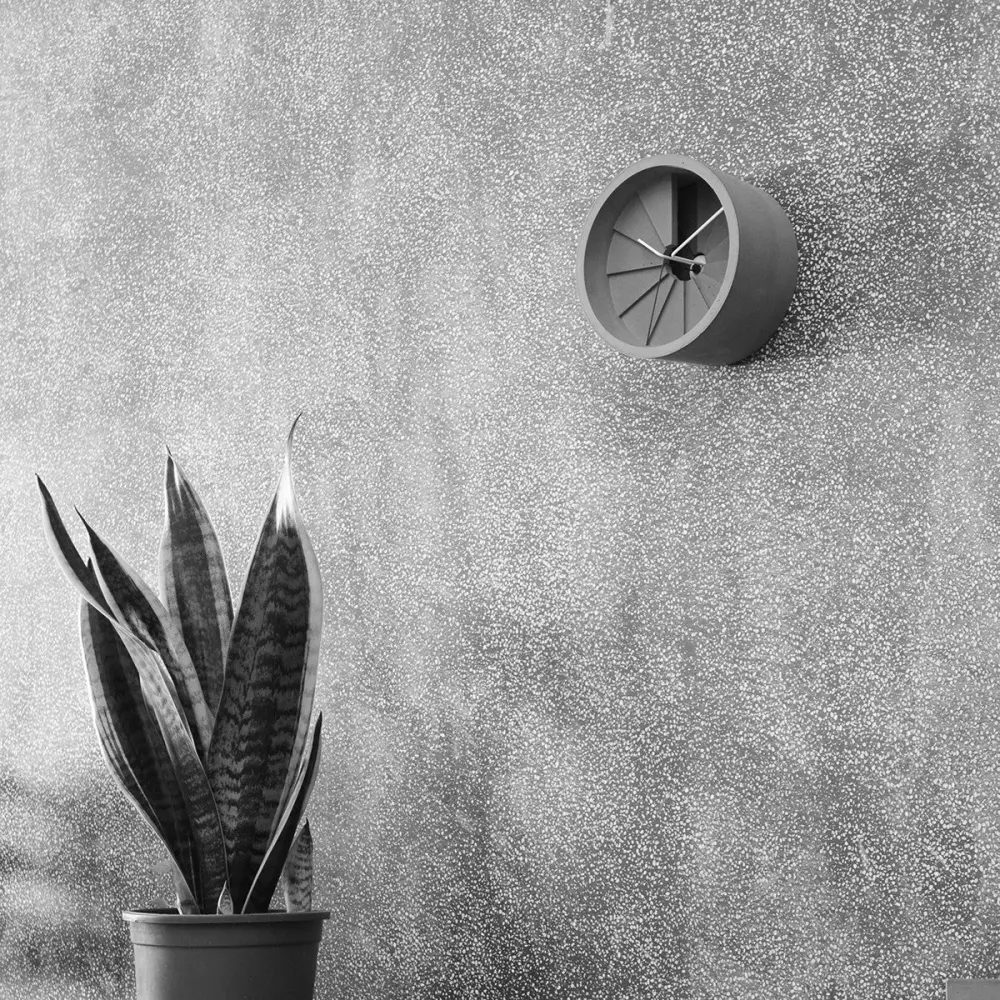 4th Dimension Wall Clock (Red/ Slate Wooden Frame