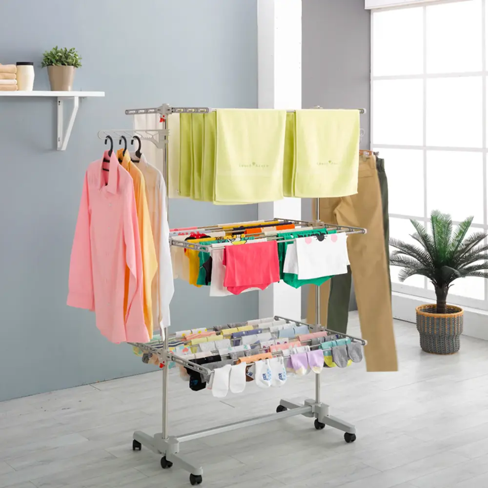 3-Tier Foldable Clothes Drying Rack