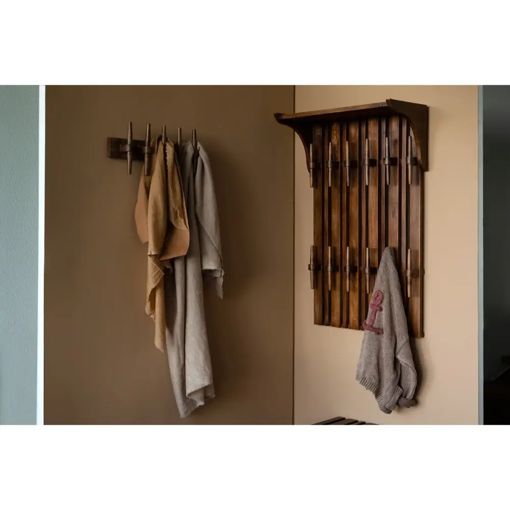 Bench Hooks Jakub Wall Coat Rack - Walnut