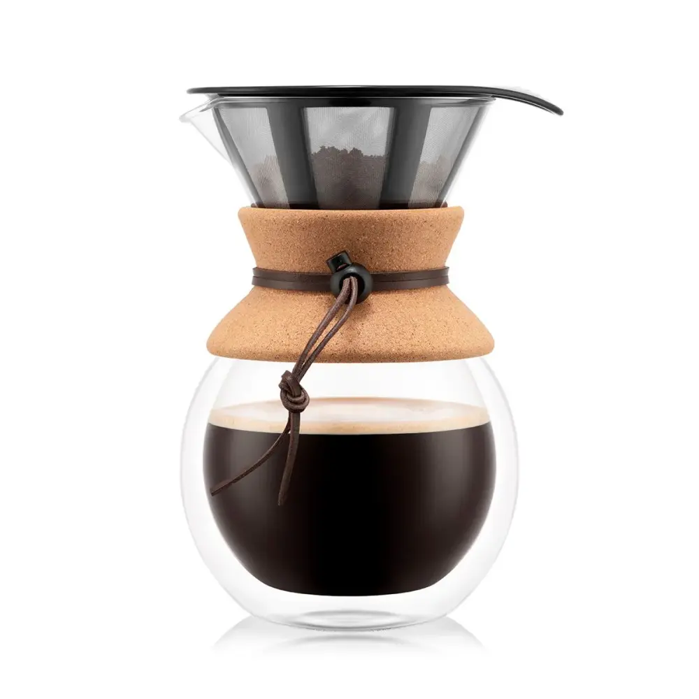 Pour Over Coffee Maker 8 cup, paired wall, Cork