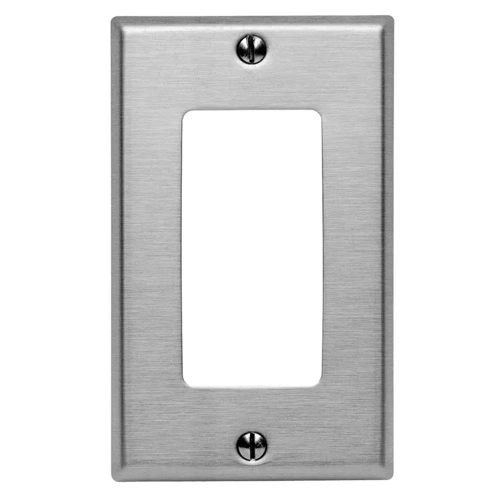 1-Gang Decora Wallplate, Stain-free Steel