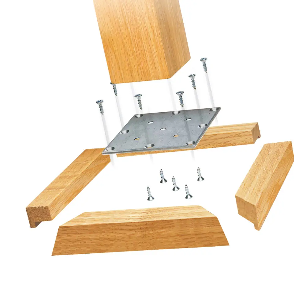 Square Oak Mounting Plate Felt Pads