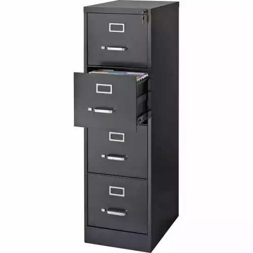 Lorell Commercial 4-Drawer Vertical File Cabinet 15 x 22 x 52 Letter Size