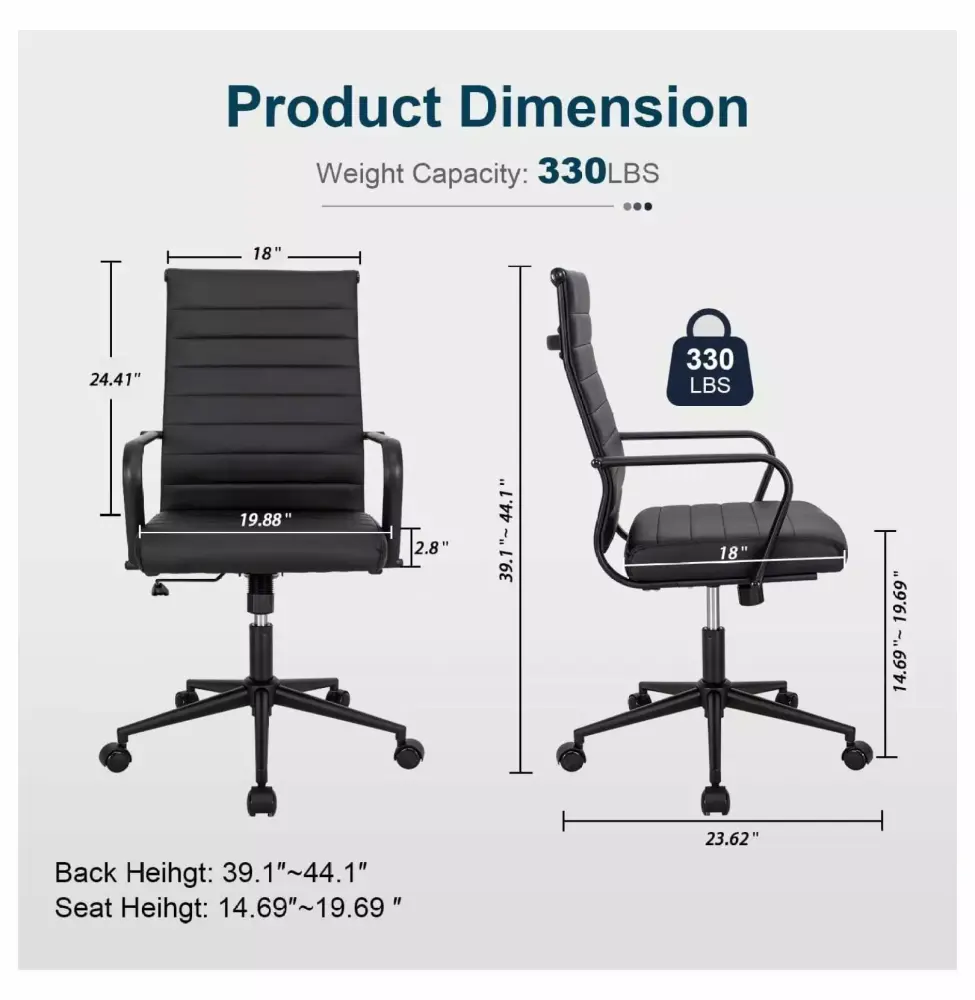 Deng rui Office Desk Chair Conference Room Chair Modern Executive Swivel Chair Adjustable Height PU Leather