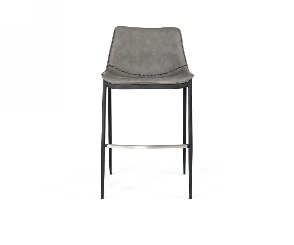 Modrest Jane - Modern Grey & Onyx Counter Stool (Set 2)