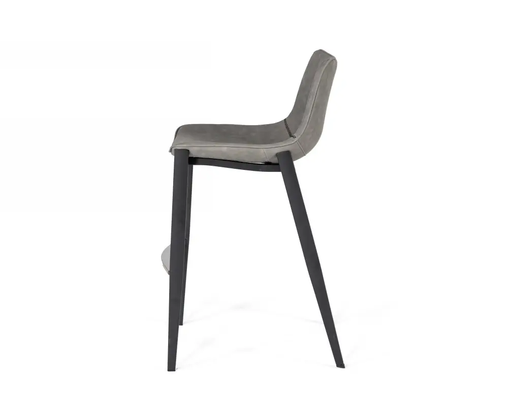 Modrest Jane - Modern Grey & Onyx Counter Stool (Set 2)