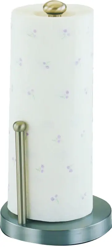 Simple Spaces L1070-26-02-M Paper Towel Holder, 3/4 Dia Rod, 12 L Rod, Satin Nickel