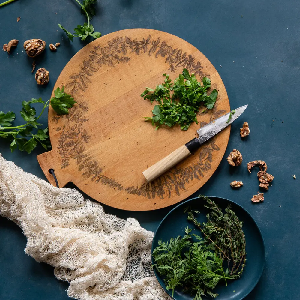 Artisan Maple Round Serving Board-Laura Zindel Thyme