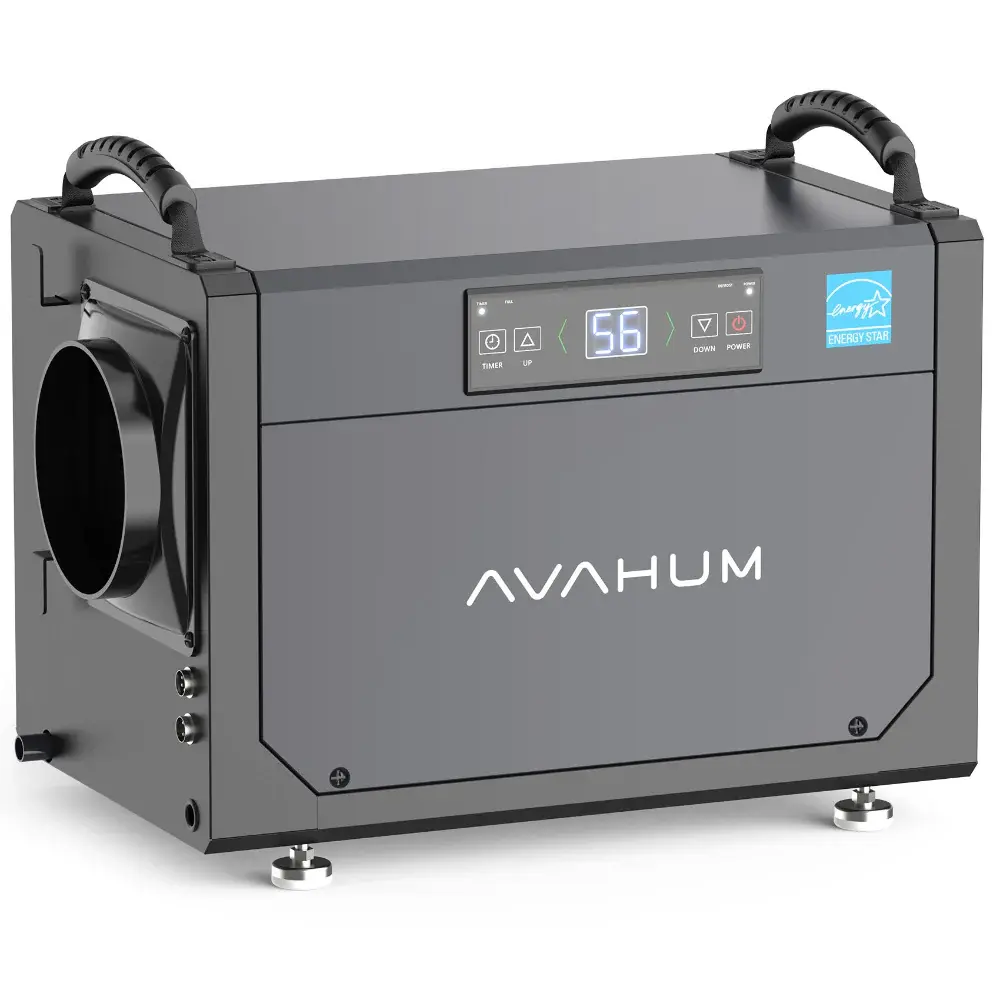 AVAHUM 120 Pints Crawl Space Dehumidifier Basement, Commercial Dehumidifier Drainage Hose, Coverage Area 1700 Sq.ft